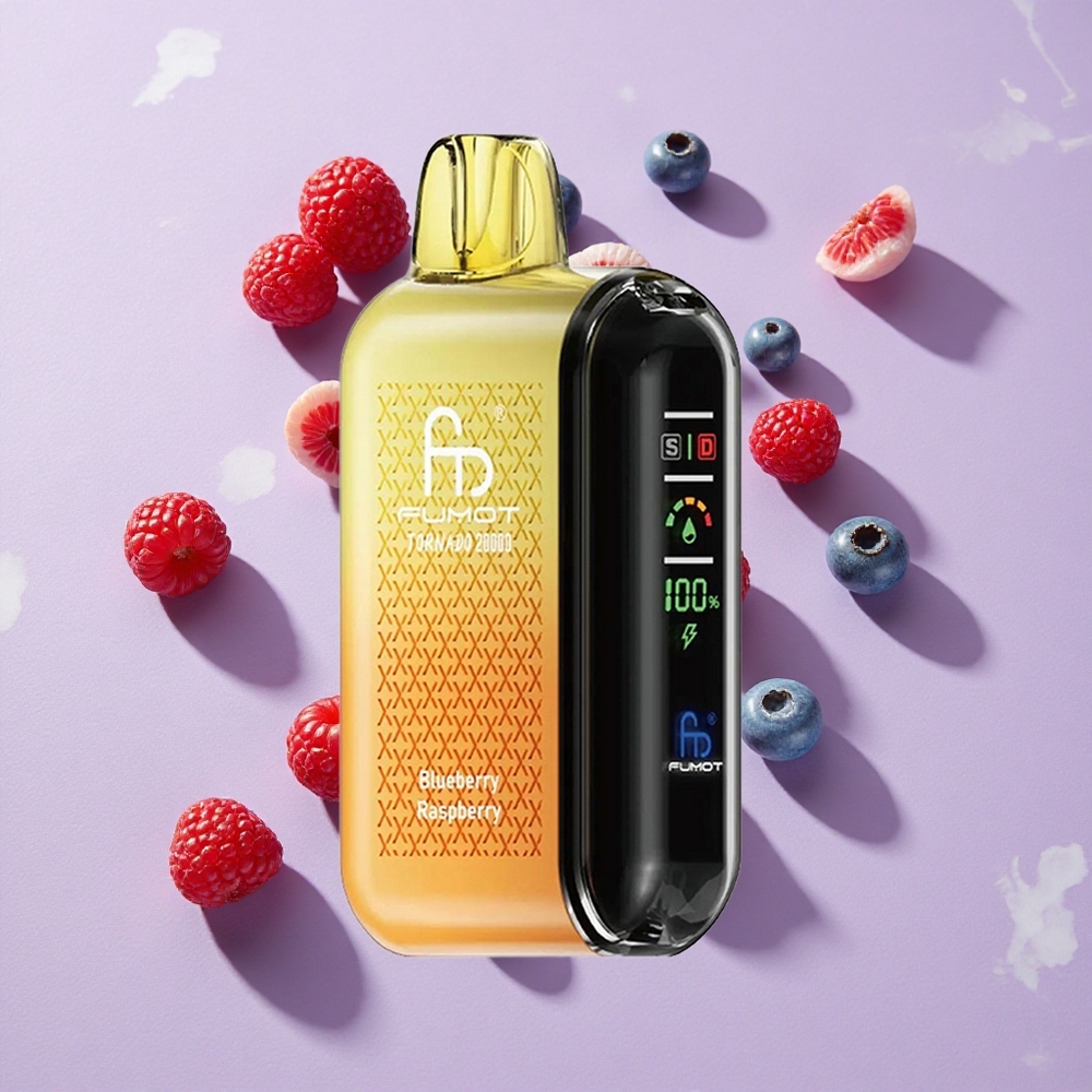 Áfonya Málna Fumot Tornado 20000 Puffs 20ml E-liquid-kapacitás 850mAh feltölthető akkumulátor
