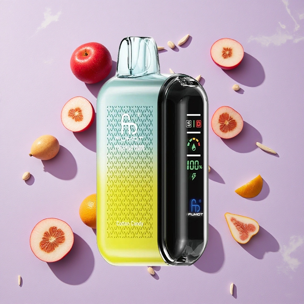 Áfonya ízű cukorkavatt Fumot Tornado 20000 Fuvola 20ml E-légy kapacitás 850mAh feltöltött akkumulátor