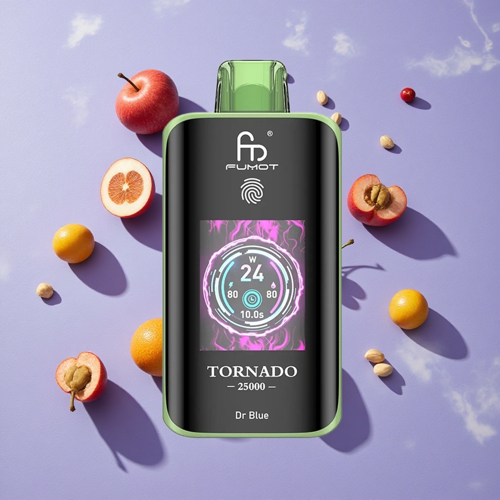 Dr Kék Fumot Tornado 25000 Puffs HD Kijelző, 700mAh Újratölthető Akkumulátor
