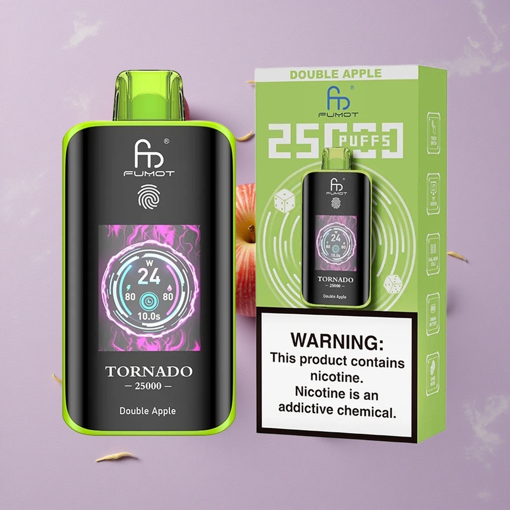 Dupla Alma Fumot Tornado 25000 Puffs HD Kijelző és 700mAh Újratölthető Akku