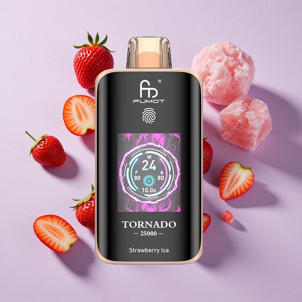Eperjég Fumot Tornado 25000 Puffs HD Kijelző, 700mAh Tölthető Akkumulátor