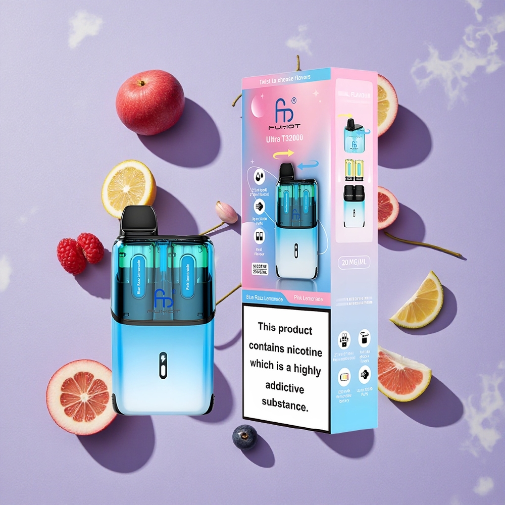 Kék Málna Limonádé - Rózsaszín Limonádé Fumot Ultra T32000 Eldobható E-cigaretta 32000 Löket 800mAh Akku