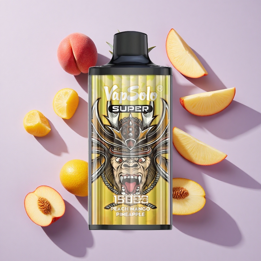 Barack Mangó Ananász Vapsolo Super 15000 Puffs Egyszerhasználatos E-cigaretta, 40ml E-liquid, 850mah Mesh Coil