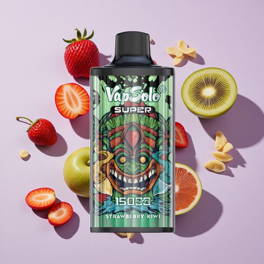 Eper-Kiwi Vapsolo Super 15000 Puffs eldobható e-cigaretta, 40ml e-liquid, 850mah Mesh Coil
