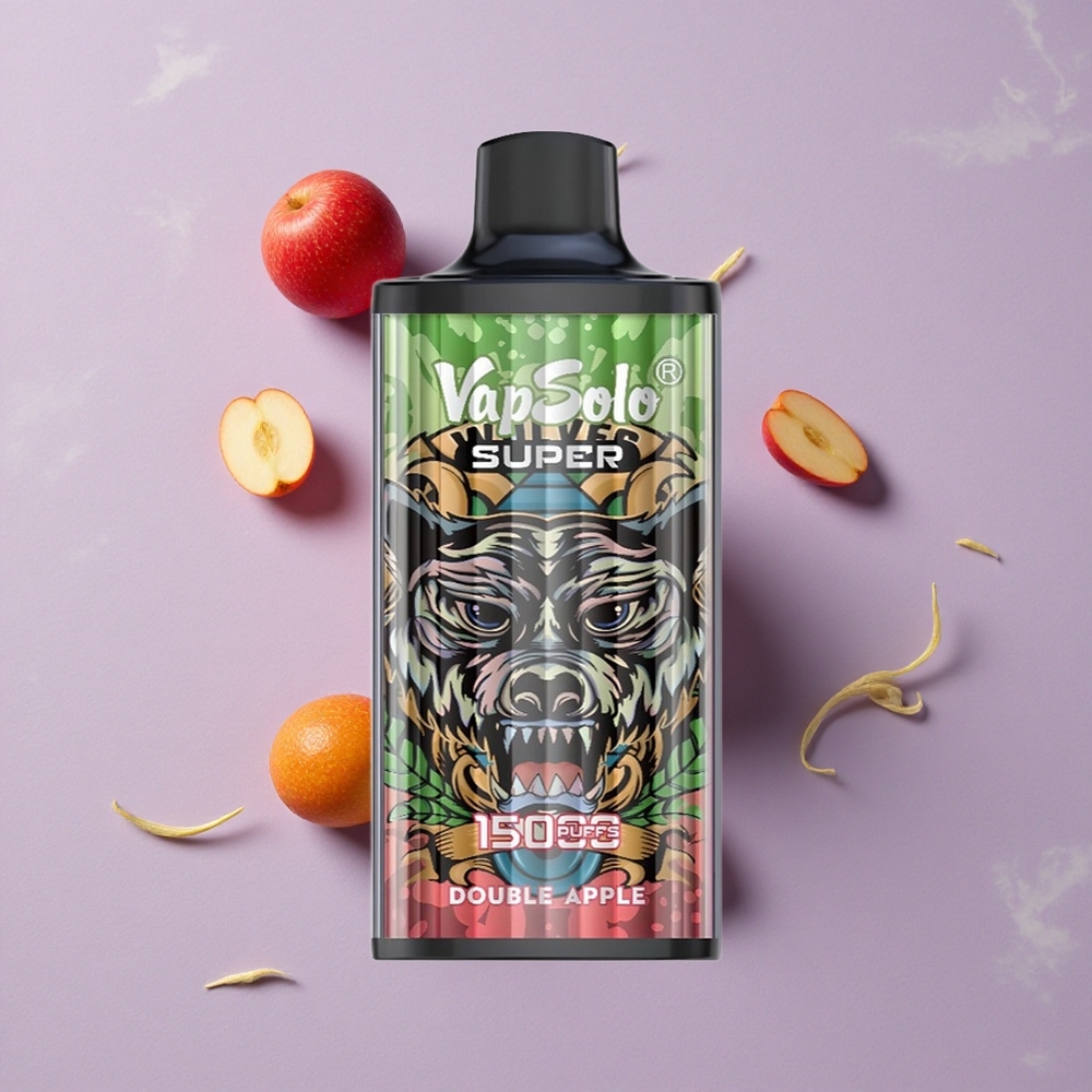 Kettős Alma Vapsolo Super 15000 Puffs Eldobható E-cigaretta 40ml E-liquid és 850mah Mesh Coil