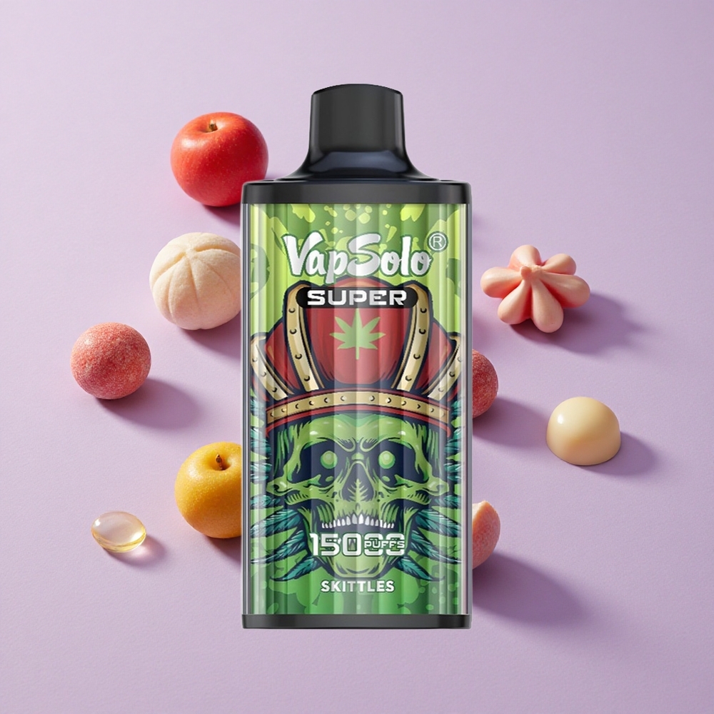 Skittles ízű Vapsolo Super 15000 Puffs eldobható e-cigaretta – Puffok száma: 15000 Puffs E-liquid mennyisége: 40ml