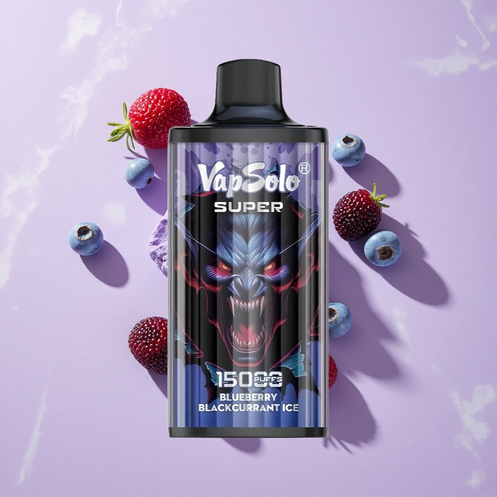 Áfonya Ribizli Jég Vapsolo Super 15000 Puffs Eldobható e-cigaretta (15000 Puffs 40ml E-liquid)