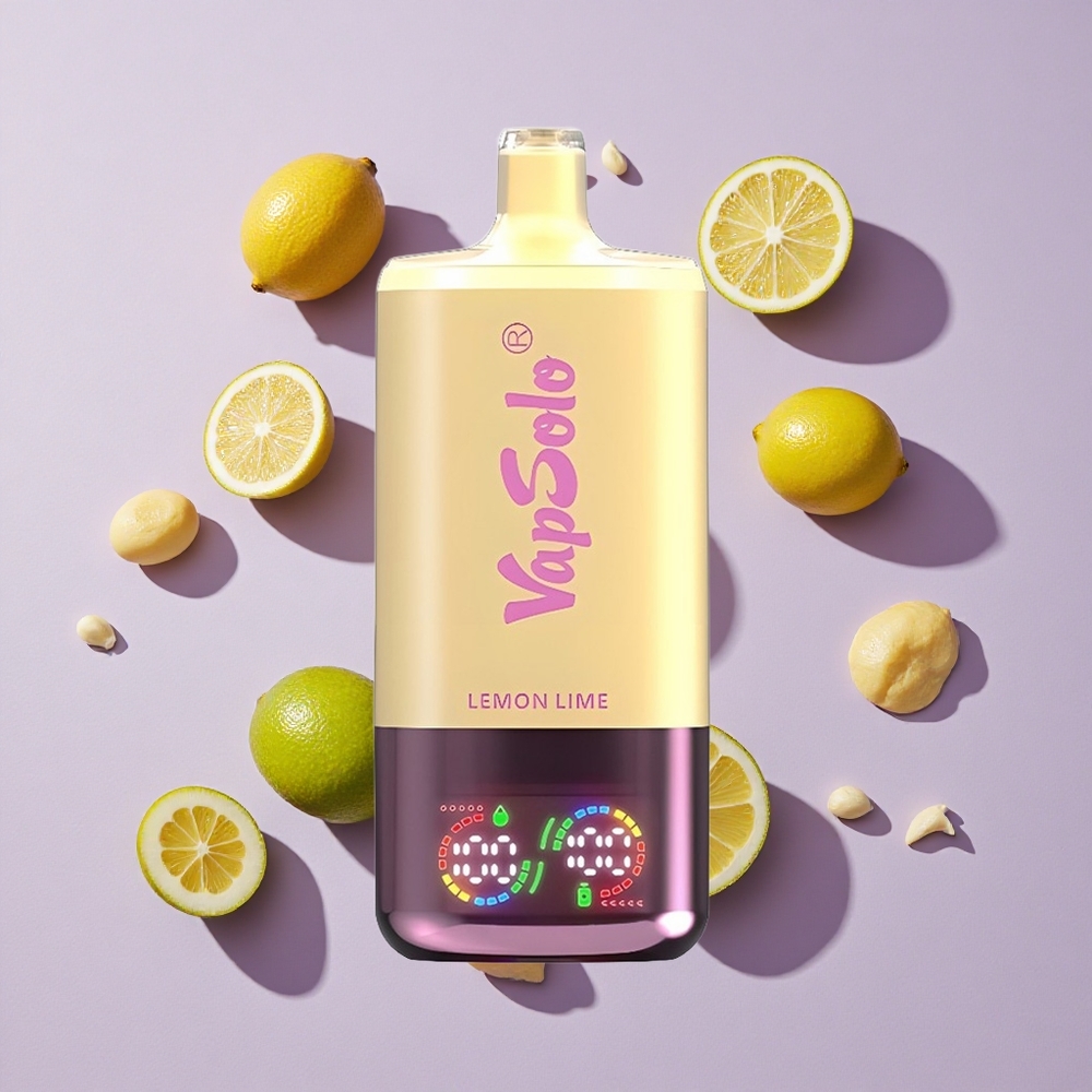 Citrom-Lime VapSolo Triple 30000 Puffs elszívható e-cigaretta, 40 ml e-liquid, 20/50mg/ml nikotinerősség