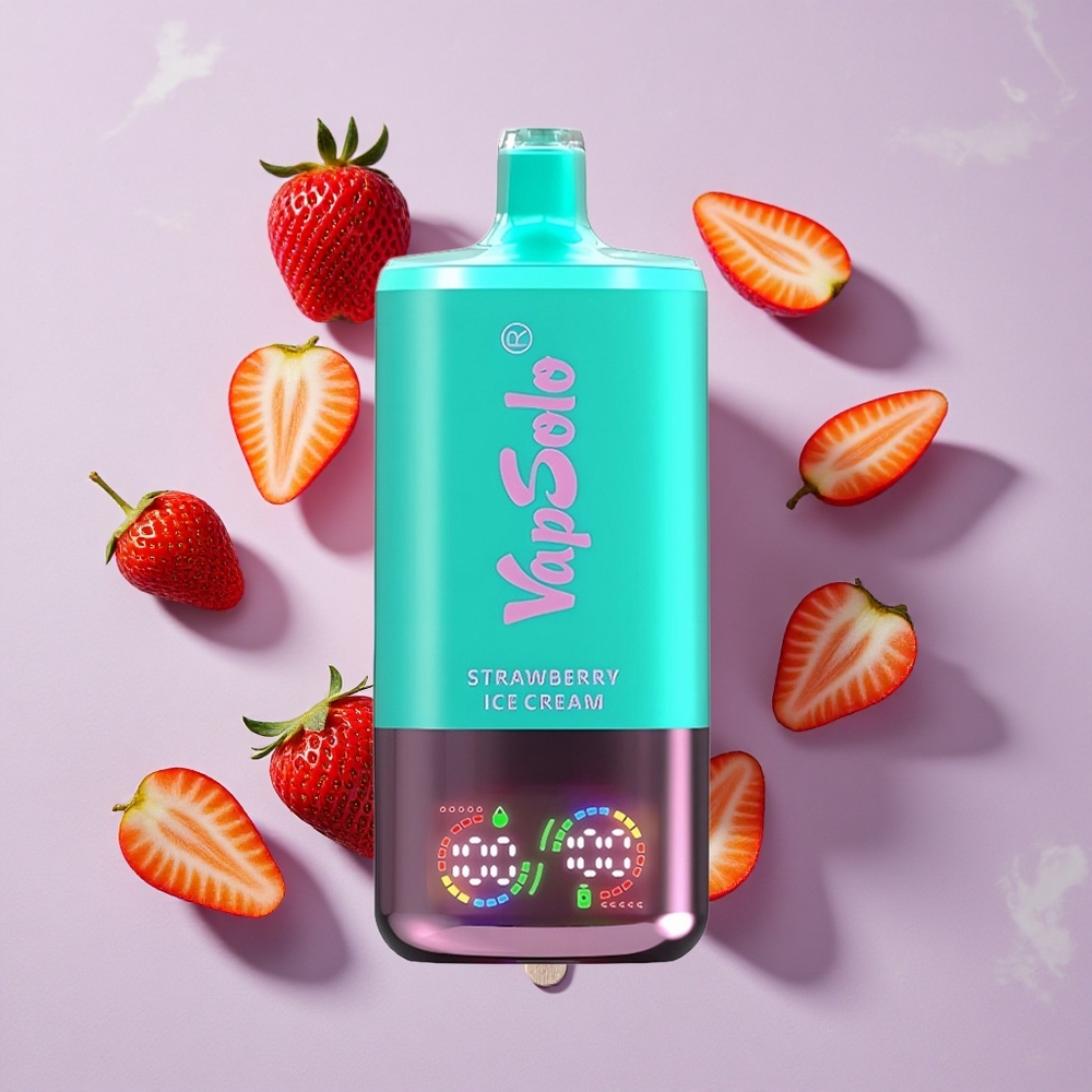 Eper Fagylalt VapSolo Triple 30000 Puffs 40ml E-Liquid