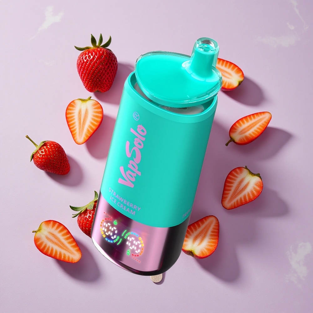 Eper Fagylalt VapSolo Triple 30000 Puffs 40ml E-Liquid
