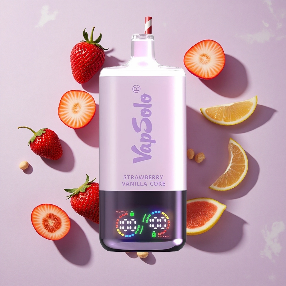 Eper Vanília Kóla VapSolo Triple 30000 Puffs elszívható e-cigaretta, 40ml e-liquide, 20 mg/ml vagy 50 mg/ml nikotin