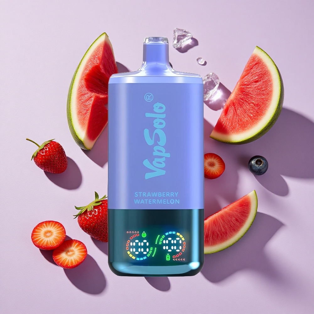 Eper görögdinnye & áfonya jég VapSolo Triple 30000 Puffs teljesítmény: 30000 Puffs E-liquid: 40ml