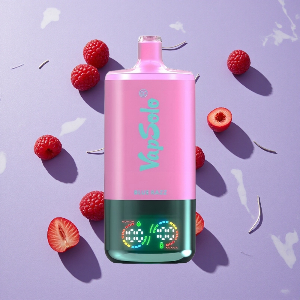 Kék Ribizli VapSolo Triple 30000 Puffs eldobható e-cigaretta, 40ml e-liquide, 3 olajtartály