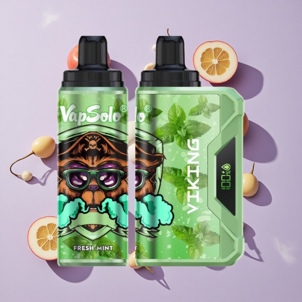 Friss Menta VapSolo VIKING 12000 Puffs eldobható e-cigaretta 22ml e-liquid & 20 mg/ml vagy 50 mg/ml nikotinerősség