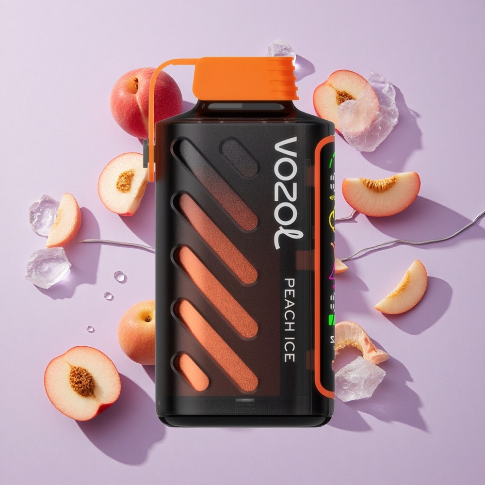Barack Jég VOZOL Gear Power 20000 Puffs Egyszerhasználatos E-cigaretta, Teljes Kijelzős Kijelző, Előre Töltött E-liquid Kapacitás: 20mL