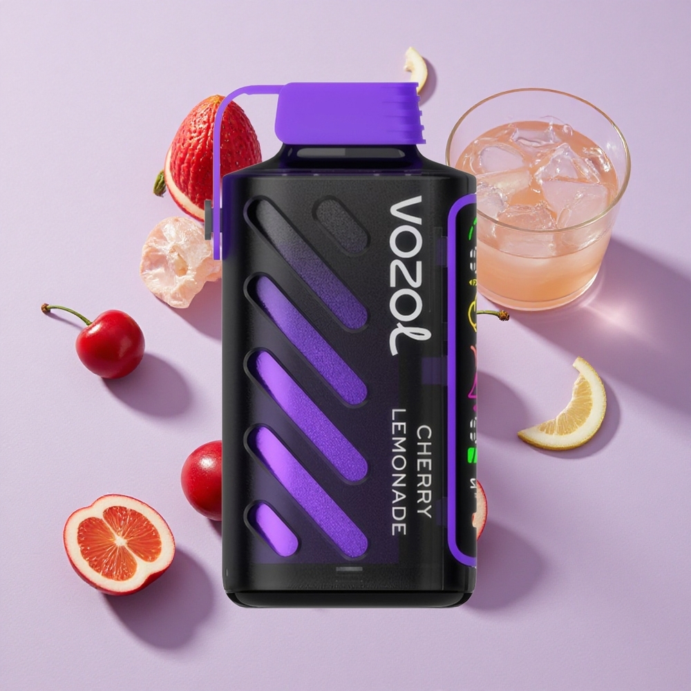 Cseresznye Limonádé VOZOL Gear Power 20000 Puffs Eldobható E-cigaretta, Képernyő Típusa: Teljes Képernyős Kijelző, Nikotin Erősség: 5%(50mg)