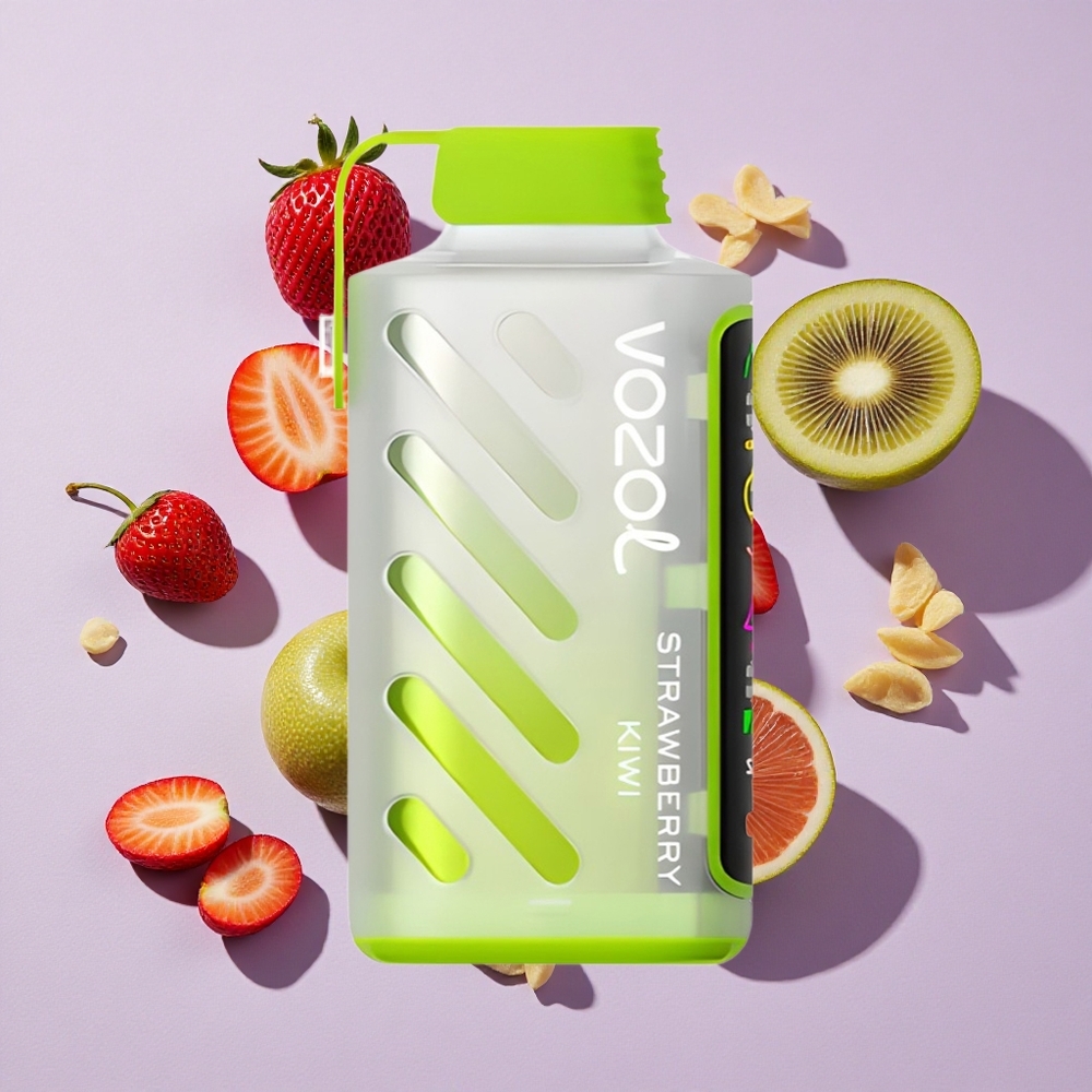 Eper-Kiwi VOZOL Gear Power 20000 Puffs Eldobható E-cigaretta, Teljes Képernyős Kijelző, 20mL Előre Töltött E-liquid