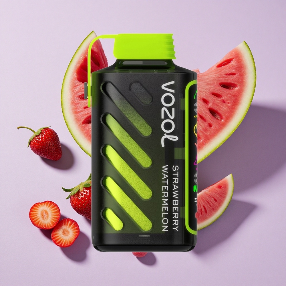 Eper görögdinnye VOZOL Gear Power 20000 Puffs Eldobható e-cigaretta Teljes Képernyős Kijelző 20mL Előre Töltött E-liquid Tartalom