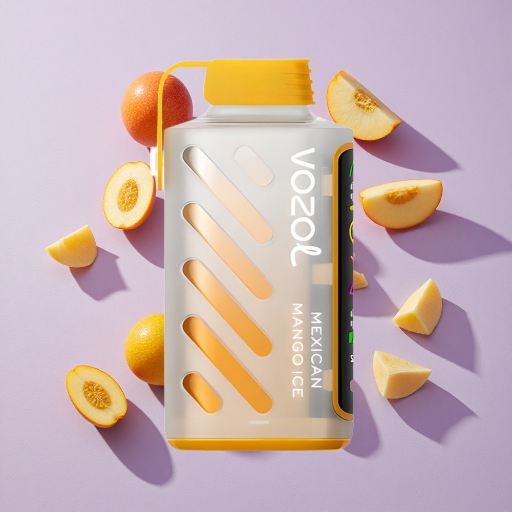 Mexikói Mango Jég VOZOL Gear Power 20000 Puffs Eldobható E-cigaretta, Teljes Kijelzős Kijelző, 20mL Előre Töltött E-liquid Tartalom