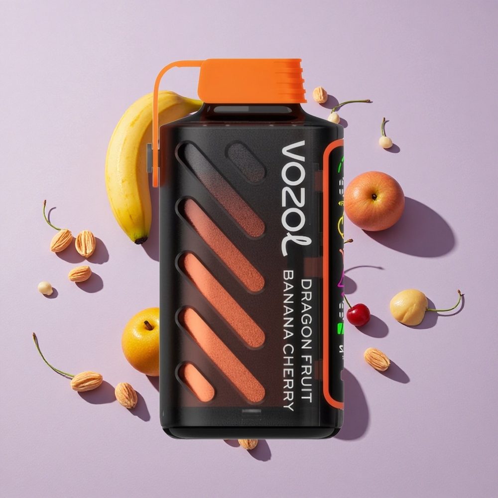 Pitaya Banán Cseresznye VOZOL Gear Power 20000 Puffs Eldobható E-cigaretta Kettős Mesh Coil, 20mL Előre Töltött E-liquid