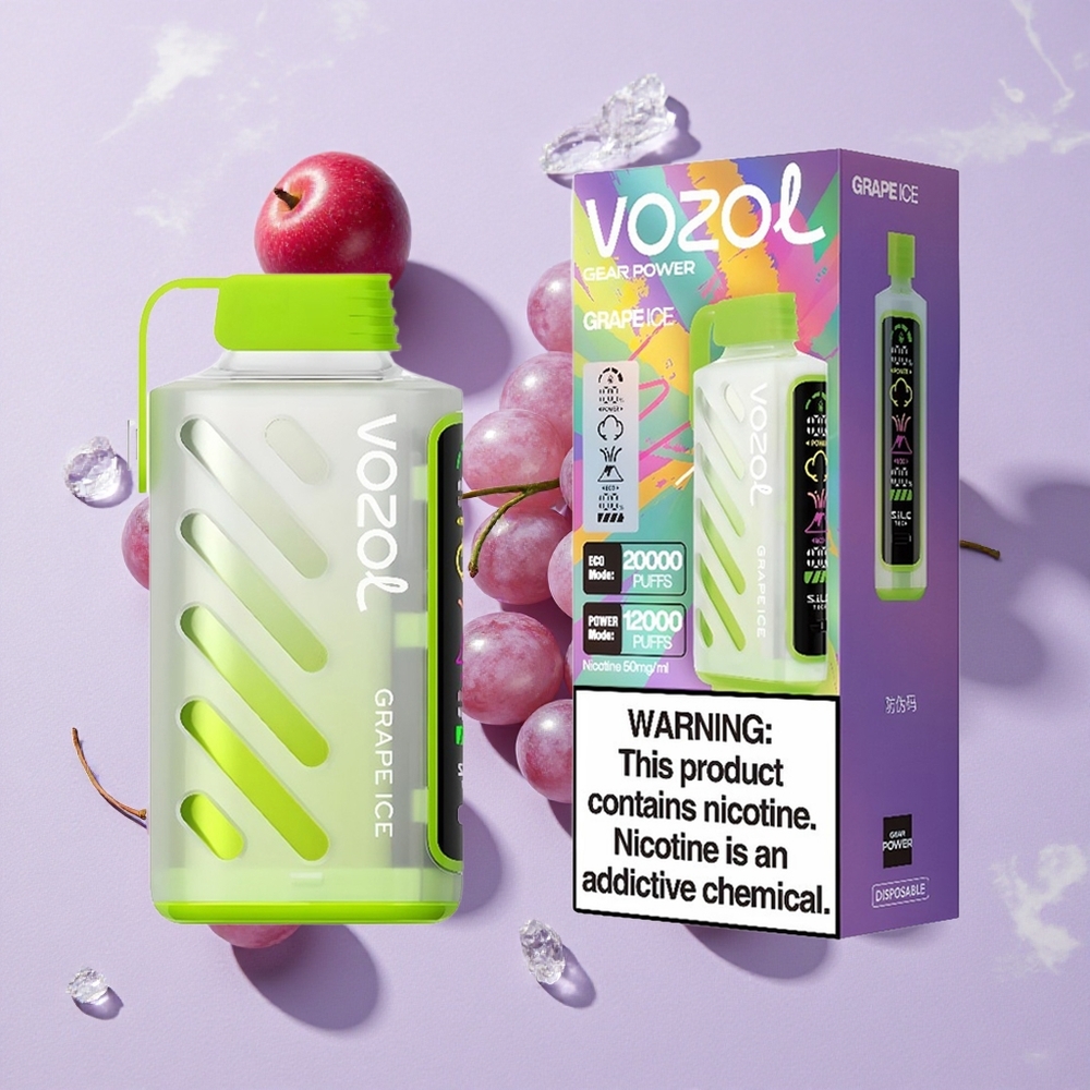 Szőlő Jég VOZOL Gear Power 20000 Puffs ECO Mód Puffok: 20000 Puffs Tele Töltetett E-Likvid Kapacitás: 20mL