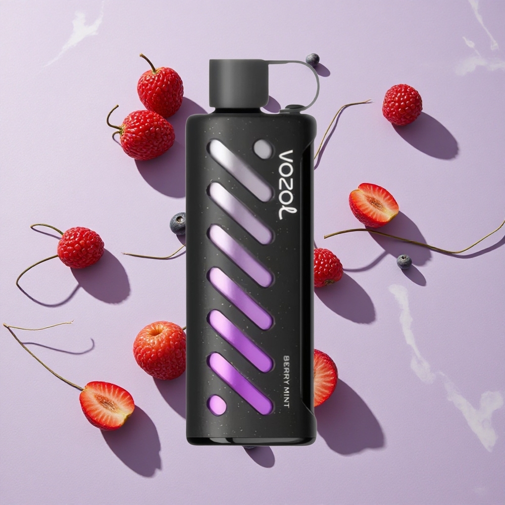 Bogyós Menta VOZOL Gear Shisha 25000 Puffs Eldobható e-cigaretta 1000mAh Akkumulátor, 5mg/ml Nikotin