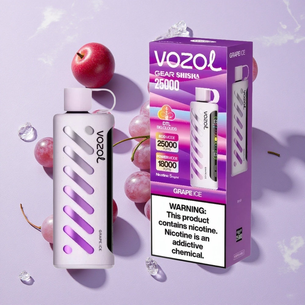 Jégborostyán VOZOL Gear Shisha 25000 Puffs Eldobható E-cigaretta 1000mAh Akku 5mg/ml Nikotin
