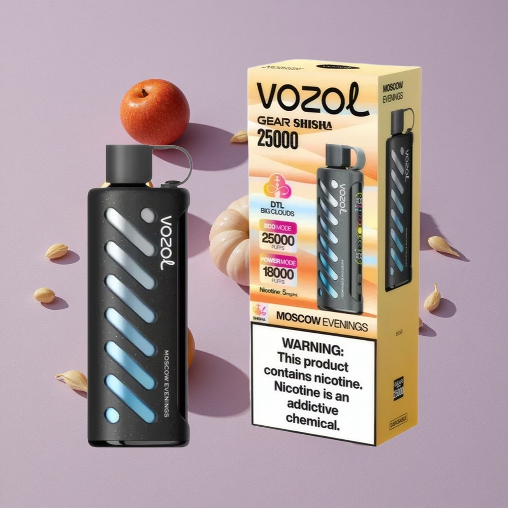 Moszkvai Esték VOZOL Gear Shisha 25000 Puffs Eldobható E-cigaretta, 30 Finom Íz, 1000mAh Akkumulátor