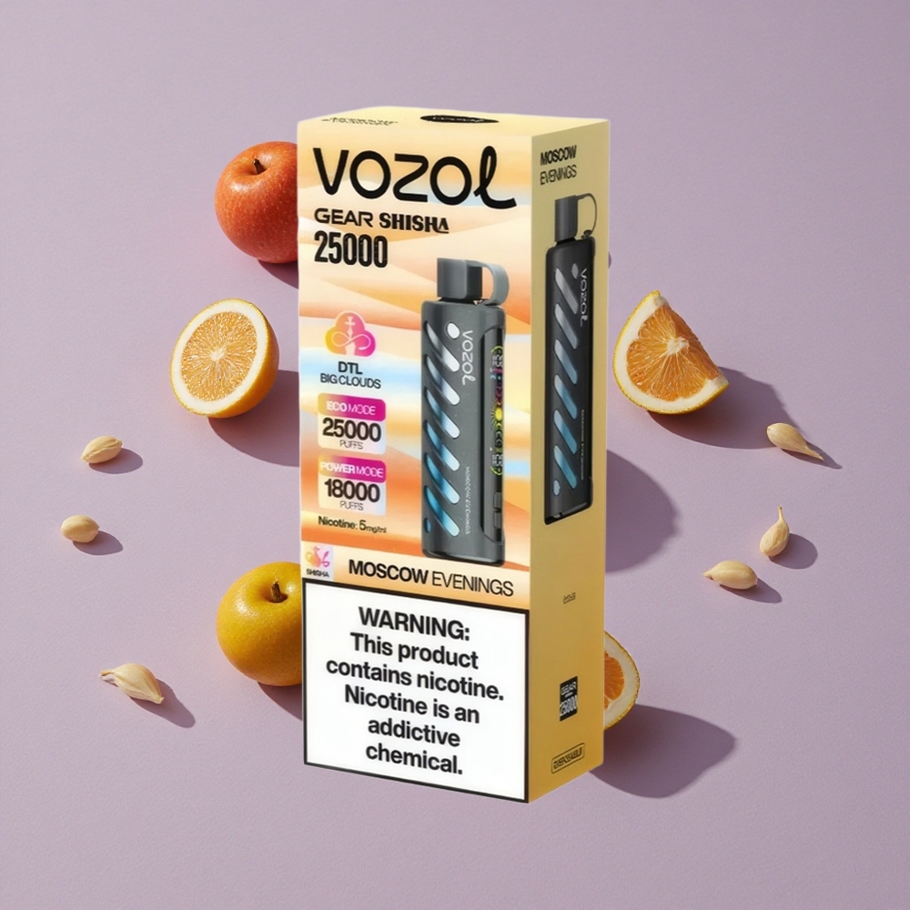 Moszkvai Esték VOZOL Gear Shisha 25000 Puffs Eldobható E-cigaretta, 30 Finom Íz, 1000mAh Akkumulátor