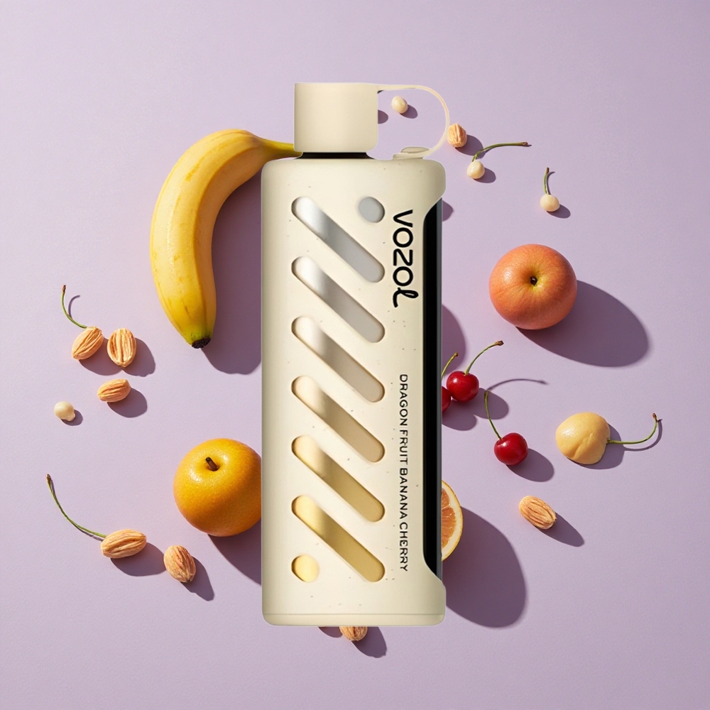 Sárkánygyümölcs Banán Cseresznye VOZOL Gear Shisha 25000 Puffs Egyszerhasználatos E-cigaretta, 30 Finom íz, S.i.L.C Tech Intelligens Chip