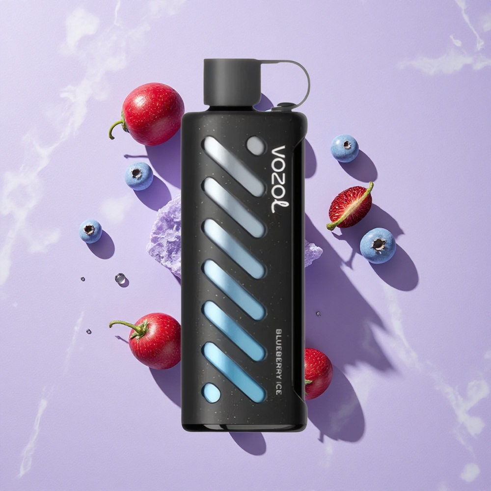 Áfonya Jég VOZOL Gear Shisha 25000 Puffs Eldobható E-cigaretta Dual Mesh Dual Modes, 1000mAh