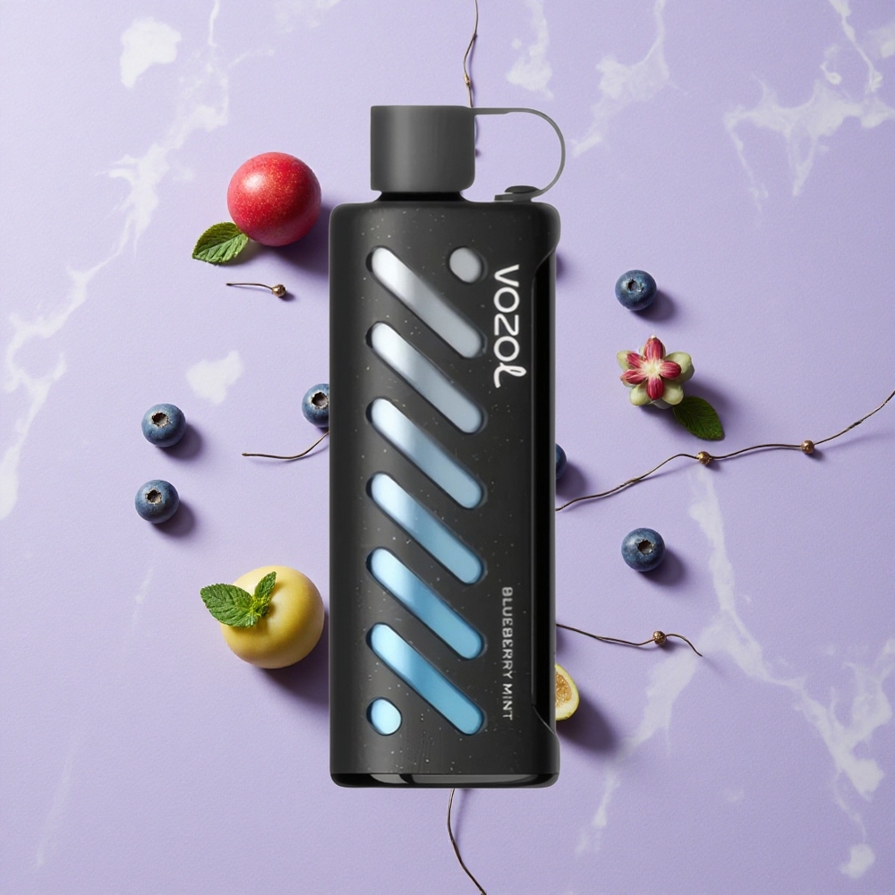 Áfonya Menta VOZOL Gear Shisha 25000 Puffs Elszívható E-cigaretta 30 Finom Íz S.i.L.C Tech Intelligens Chip