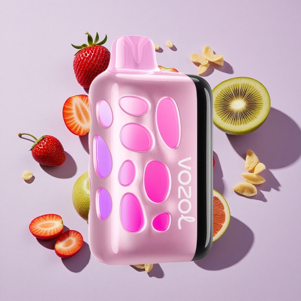Eper-Kiwi VOZOL RAVE 40000 Eldobható E-cigaretta 270 fokos Vibráló Fény Design 1000mAh Akkumulátor Kapacitás