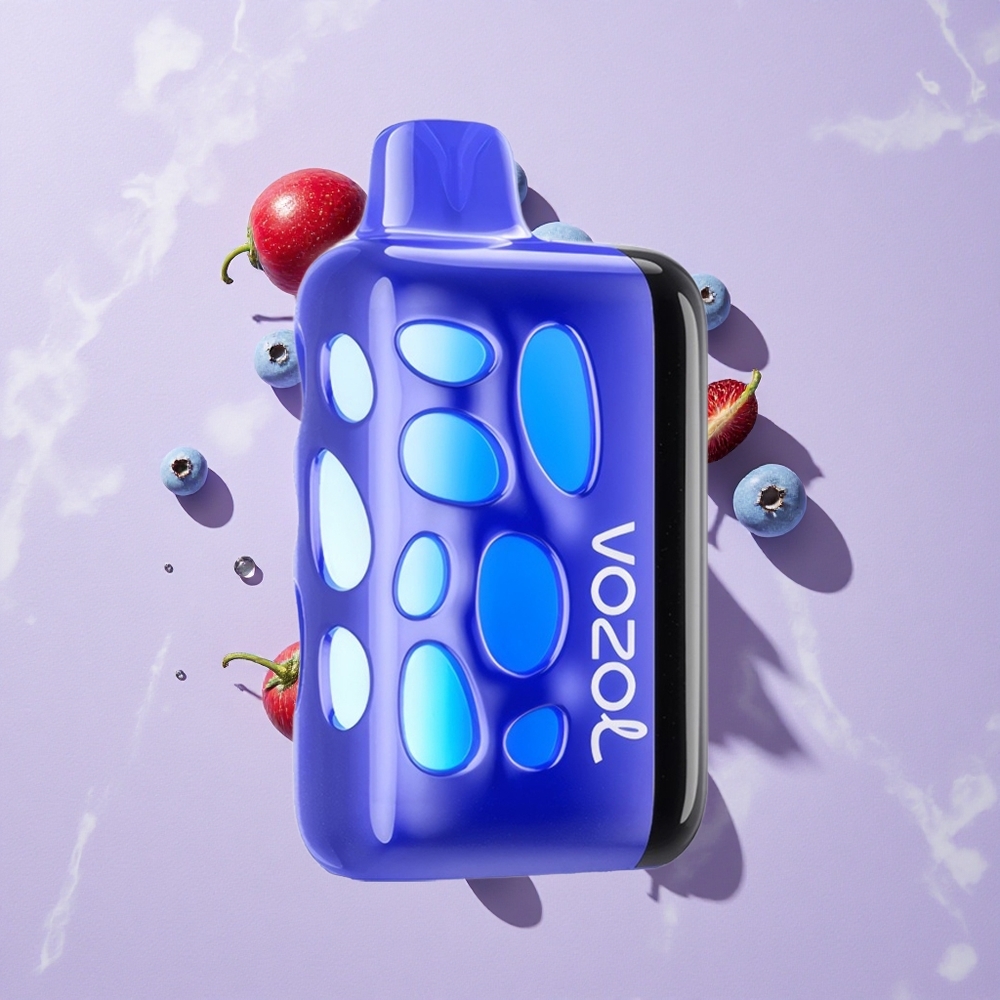 Áfonya Jég VOZOL RAVE 40000 Eldobható E-cigaretta 270 fokos Vibráló Glow Design, 20/50mg/ml Nikotin