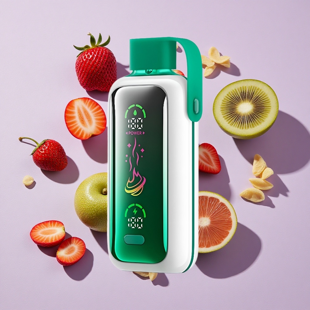 Eper-Kiwi VOZOL Star 20000 Puffs eldobható e-cigaretta, 2,2" HD tükröző kijelző, kettős háló mód
