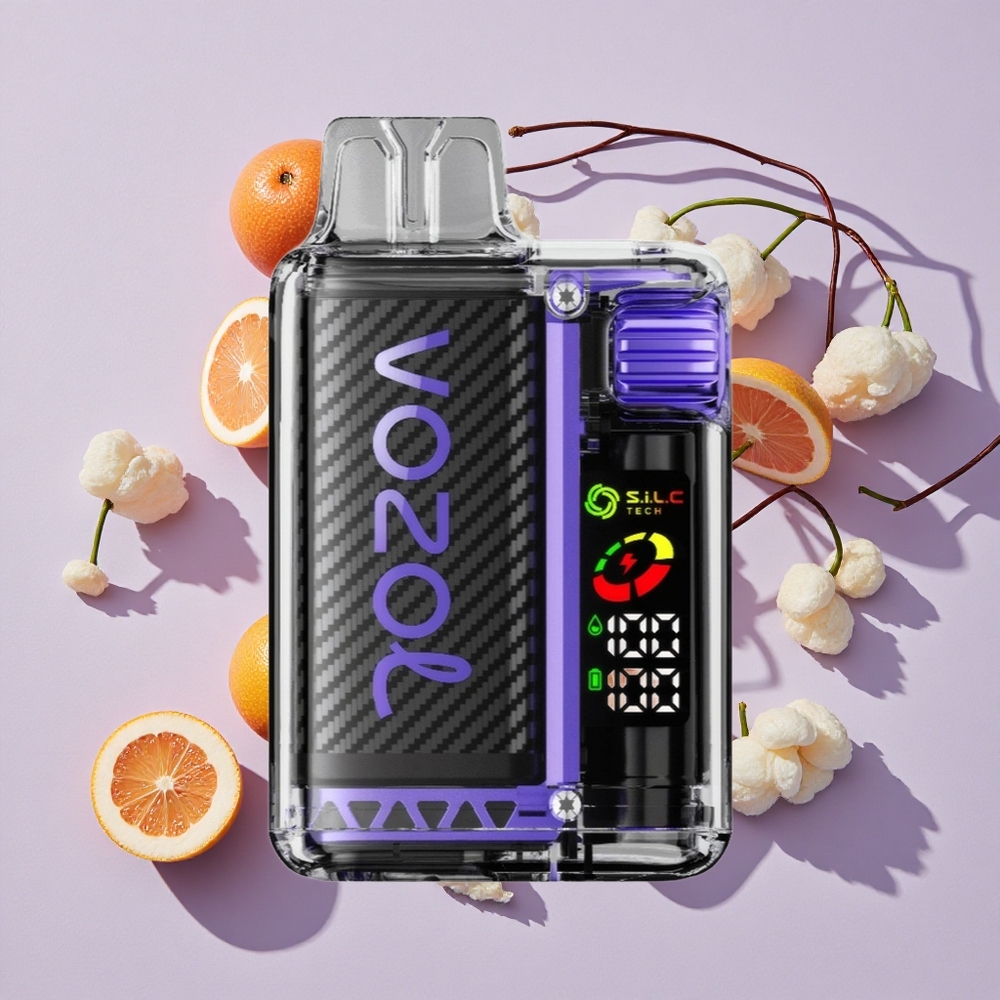 Elderflower Grépfrút VOZOL Vista 20000 Puffs Eldobható vape, 6 szinttel szabályozható teljesítménykimenet, 650mAh tölthető akkumulátor
