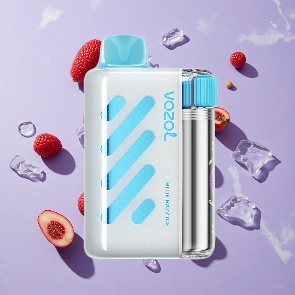 Kék Málna Jég íz VOZOL VISTA 40000 Belsőleg feltölthető e-cigaretta Slukkoltatás Típusú Vape Mesh Tekercs Technológiaval